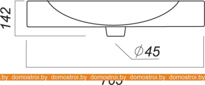 Умывальник Sanita Luxe Infinity 76 INF76SLWB01KR фотография
