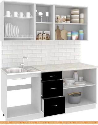 Кухня Кортекс-мебель Корнелия Мара 1.8м (серый/синий/королевский опал) фотография