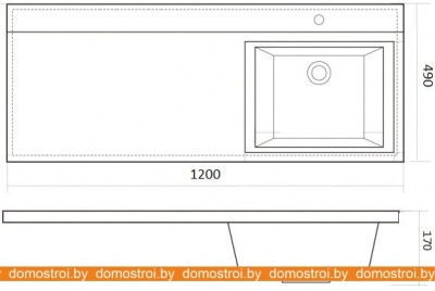 Умывальник Onika 612002 (правый) фотография