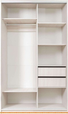 Шкаф-купе Рэйгрупп 138 YYX Elgon РГ-11.05 (ясень снежный/хром) фотография