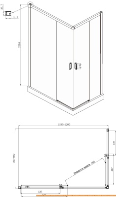 Душевой уголок Ambassador Set 11011205L-ST3 фотография