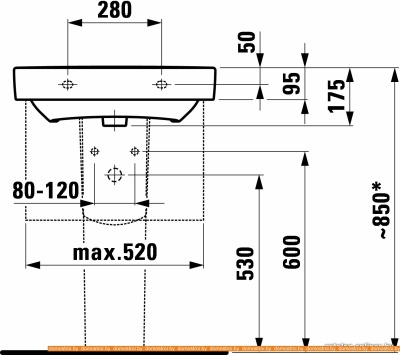 Умывальник Laufen PRO 818959 60x38 фотография