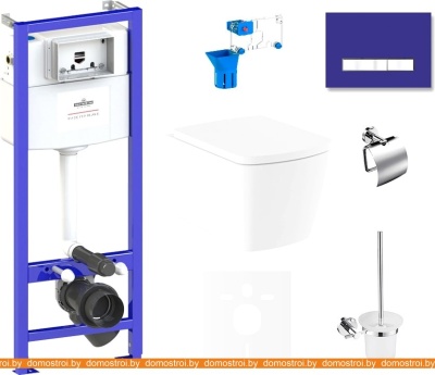 Унитаз Lavinia Boho Relfix Aveo Rimless 9 в 1 75110394 (фиолетовый стекло) фотография