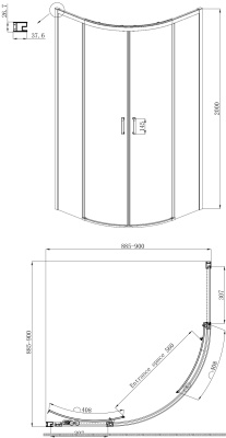 Душевой уголок Ambassador Set 11011201-ST1 фотография