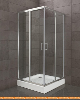 Душевой уголок BelBagno UNO-195-A-2-100-C-Cr (прозрачное стекло) фотография