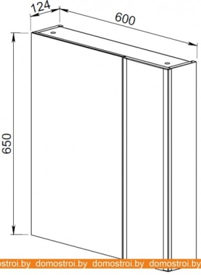 Шкаф с зеркалом АВН Латтэ 60 41.18 (1) (белый) фотография