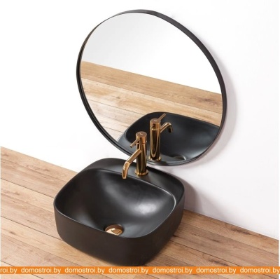 Умывальник Rea Luiza 42 (черный матовый) фотография