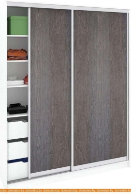 Шкаф-купе Кортекс-мебель Сенатор ШК11-45 Классика ДСП (белый/береза) фотография