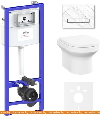 Унитаз Lavinia Boho Relfix Grance Hill Rimless 6 в 1 87561028 (statuary ис. камень) фотография