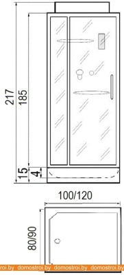 Душевая кабина River Tana 100/80 фотография