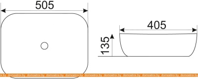 Умывальник CeramaLux D1302H011 фотография