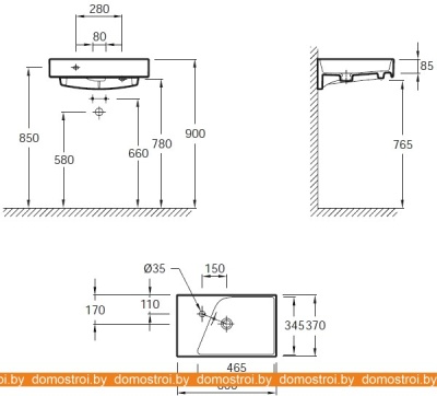 Умывальник Jacob Delafon Rythmik 60x37 EXR112-Z-00 фотография