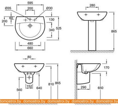 Умывальник Jacob Delafon Patio 66x52.5 E1998G-00 фотография