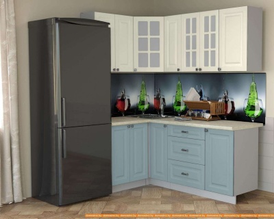 Кухня Интерлиния Мила Деко 1.2x1.9 (слоновая кость/океан/опал светлый) фотография