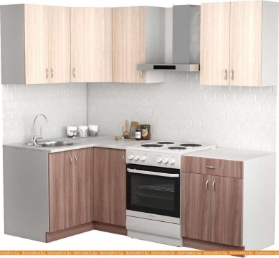 Кухня S-Company Клео лайт 1.2x1.6 левая (ясень шимо темный/ясень шимо светлый) фотография