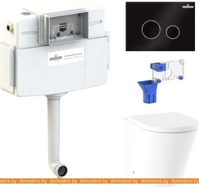 Унитаз Lavinia Boho Relfix Biore 5 в 1 87060240 (черное стекло) фотография