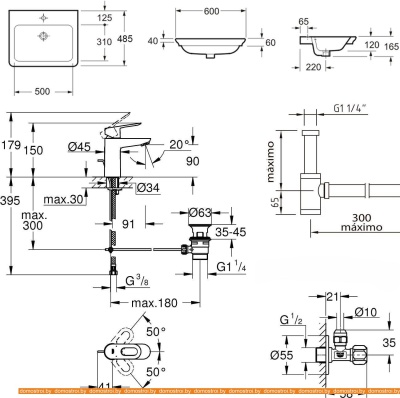 Умывальник Lavinia Boho Bathroom 21510390 (раковина, Смеситель, Сифон, вентили) фотография