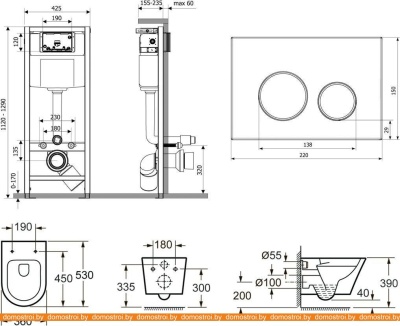 Унитаз Lavinia Boho Relfix Biore Rimless 10 в 1 98010168 (черное стекло) фотография