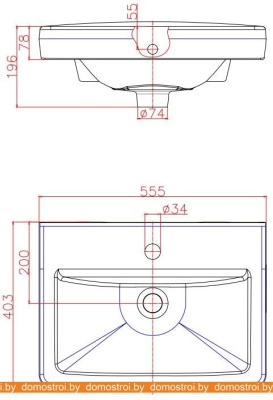 Умывальник Керамин Милан 55 фотография