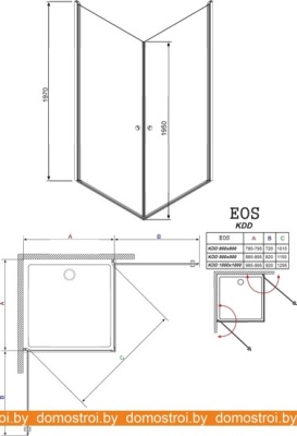 Душевой уголок Radaway Eos KDD 100 (37223-01-01N) фотография