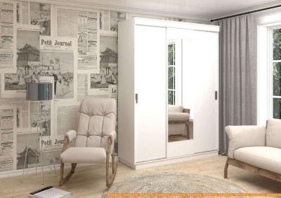 Шкаф-купе ЭлиГард Лагуна ШЛ-07.1 (белый) фотография