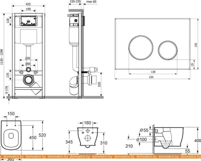 Унитаз Lavinia Boho Relfix Bell Pro Rimless 10 в 1 75110483 (statuary иск. камень) фотография
