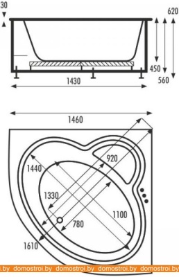 Ванны VagnerPlast Catalina 146x146 фотография