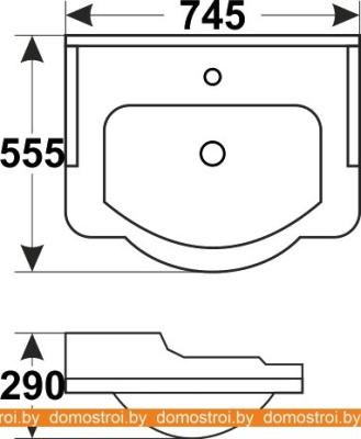 Умывальник Melana MLN-8070E 74.5x55.5 фотография