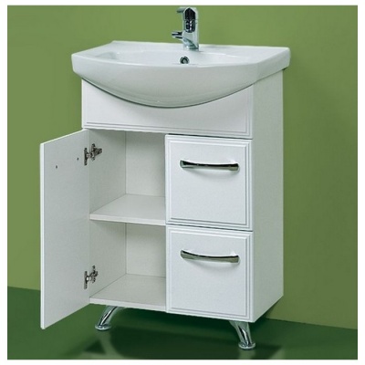 Тумба под умывальник Акваль Эмили 60 [AL.01.60.00.L] фотография