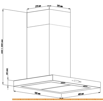 Вытяжка Backer CH60E-TGL200 Inox Black Glass фотография