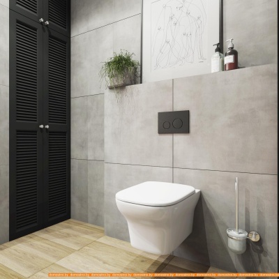 Унитаз Lavinia Boho Relfix Bristol Rimless 10 в 1 98010176 (черный пластик) фотография