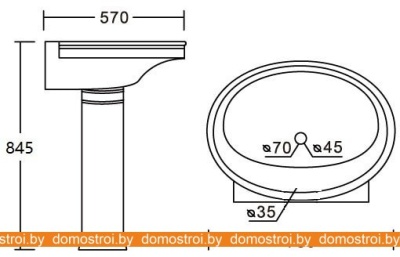 Умывальник CeramaLux 4286 фотография
