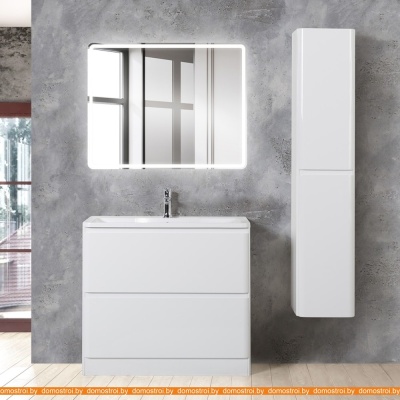 Тумба под умывальник BelBagno Albano-900-2C-PIA-BL (белый глянец) фотография