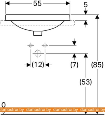 Умывальник Geberit VariForm 500.738.01.2 фотография