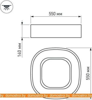 Светодиодная панель Arlight SP-TOR-QUADRAT-S550x550-53W Day4000 022144(1) фотография