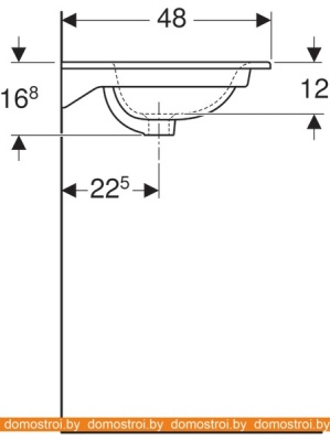 Умывальник Geberit Renova Plan 122280000 фотография
