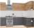 Кухня Интермебель Микс Топ-18 2x1.7м прав (дуб крафт зол-графит серый-ателье св.) фотография
