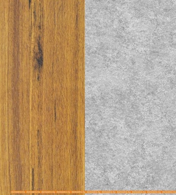 Кухня Интерлиния Мила 30 (дуб золотой-бетон-дуб бунратти) фотография