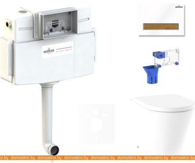 Унитаз Lavinia Boho Relfix Biore 5 в 1 87551040 (белый/светлое дерево пластик) фотография