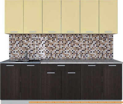 Кухня Интерлиния Мила Лайт 2.4 (ваниль/дуб венге) фотография