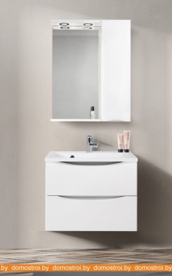 Шкаф с зеркалом BelBagno Marino-SPC-600/750-1A-BL-P-R (bianco lucido) фотография