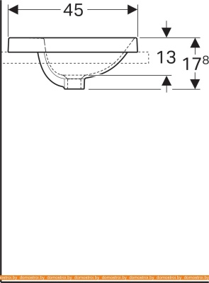 Умывальник Geberit VariForm 500.741.01.2 фотография