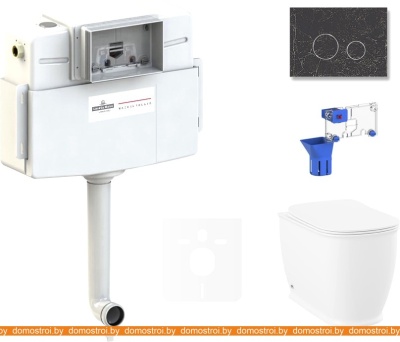 Унитаз Lavinia Boho Relfix Bell Pro 5 в 1 87551015 (greek black искусств. камень) фотография