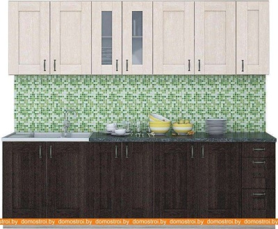 Кухня Интерлиния Мила Хольц 25 (дуб венге/дуб молочный) фотография