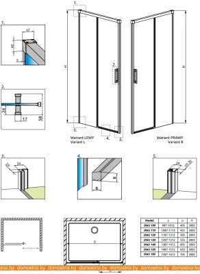 Душевая дверь Radaway Idea Black DWJ 100L фотография