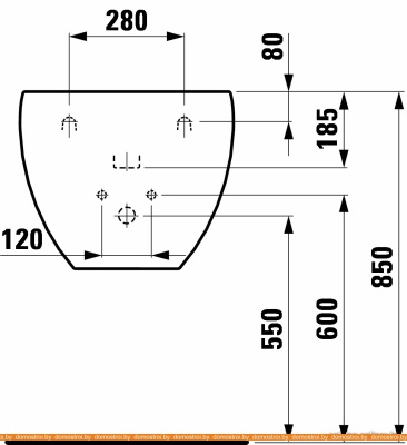 Умывальник Laufen ILBAGNOALESSI ONE 810971 52x52 фотография