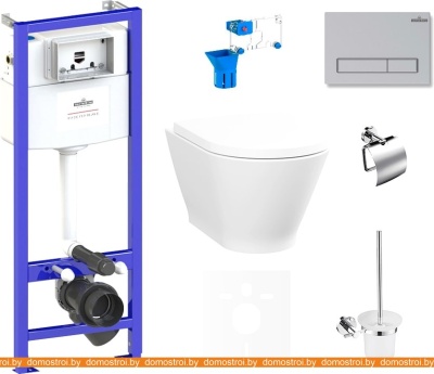 Унитаз Lavinia Boho Relfix Elegant Rimless 9 в 1 75110440 (матовый хром пластик) фотография