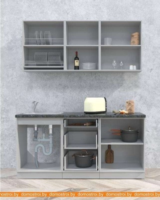 Кухня Интерлиния Мила Матте 1.7 А (слоновая кость/океан/опал светлый) фотография