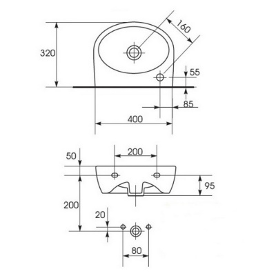 Умывальник Cersanit Parva 40 фотография