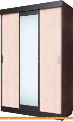 Шкаф-купе SV-Мебель Эдем 5 с зеркалом (дуб венге/дуб млечный) фотография